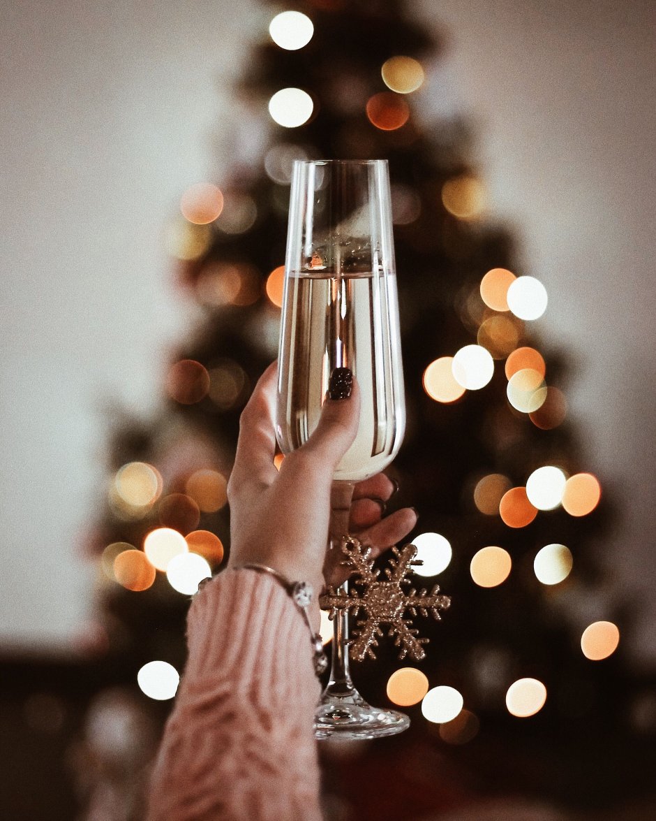 Новогодние фото с шампанским