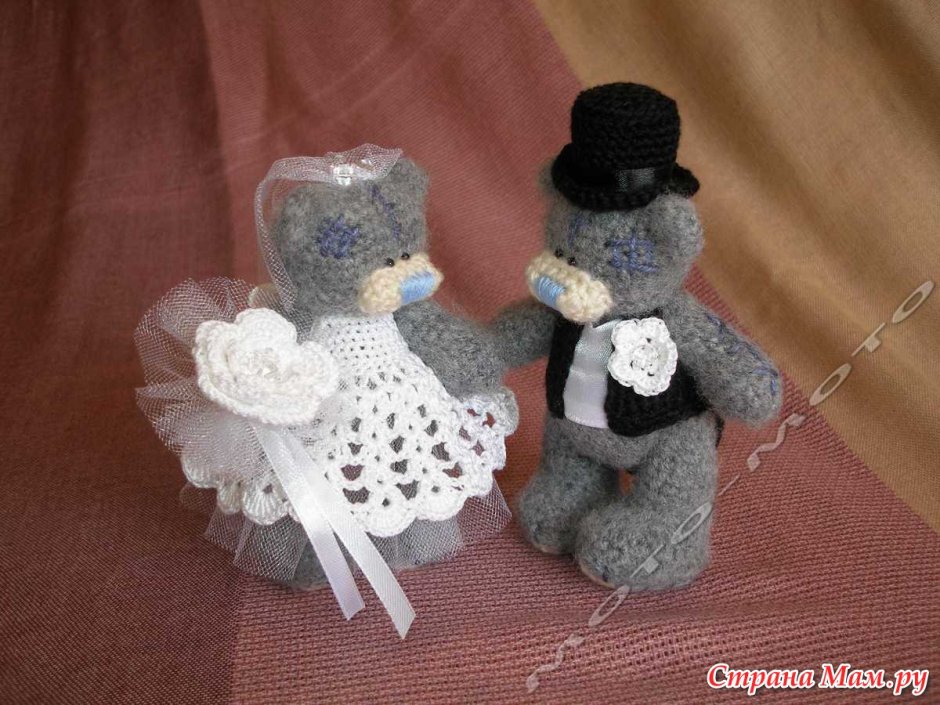 Куклы амигуруми жених и невеста