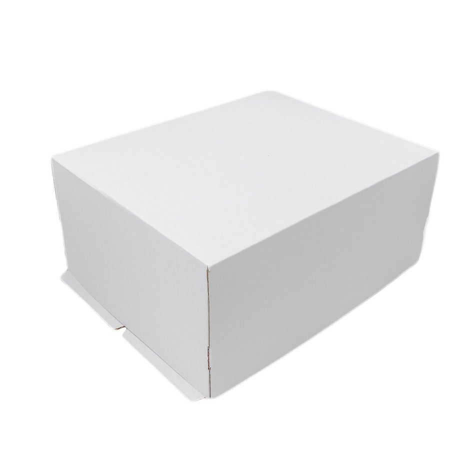 Коробка для торта гофрокартон белая 30х40х20 см с окном
