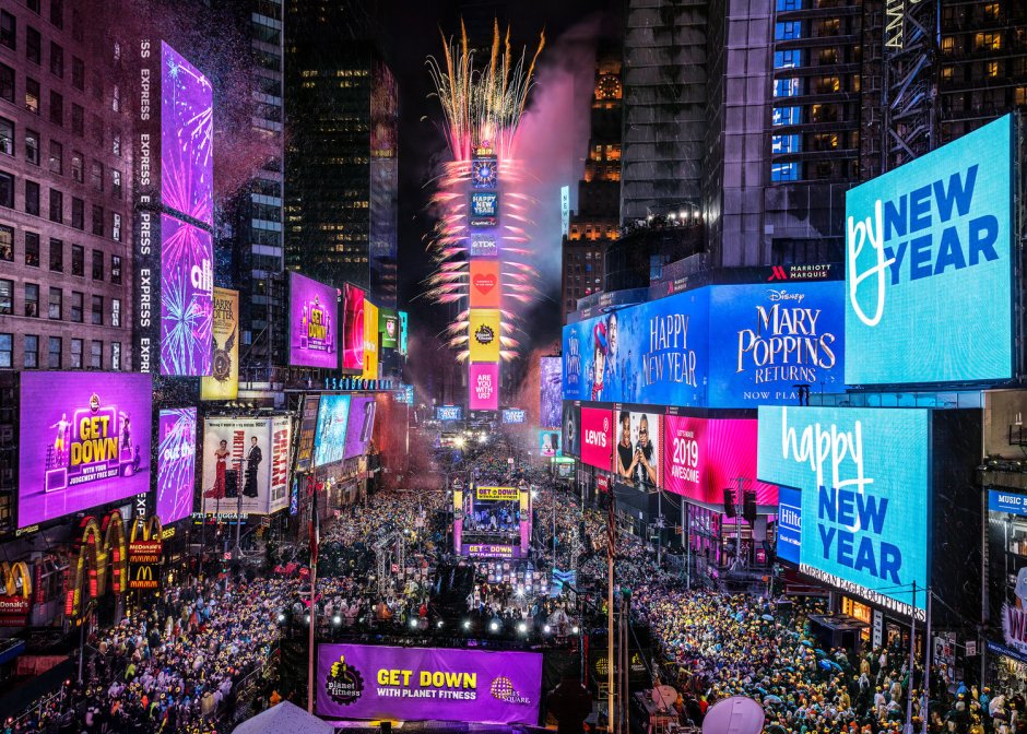 Новогодний шар на Таймс-сквер