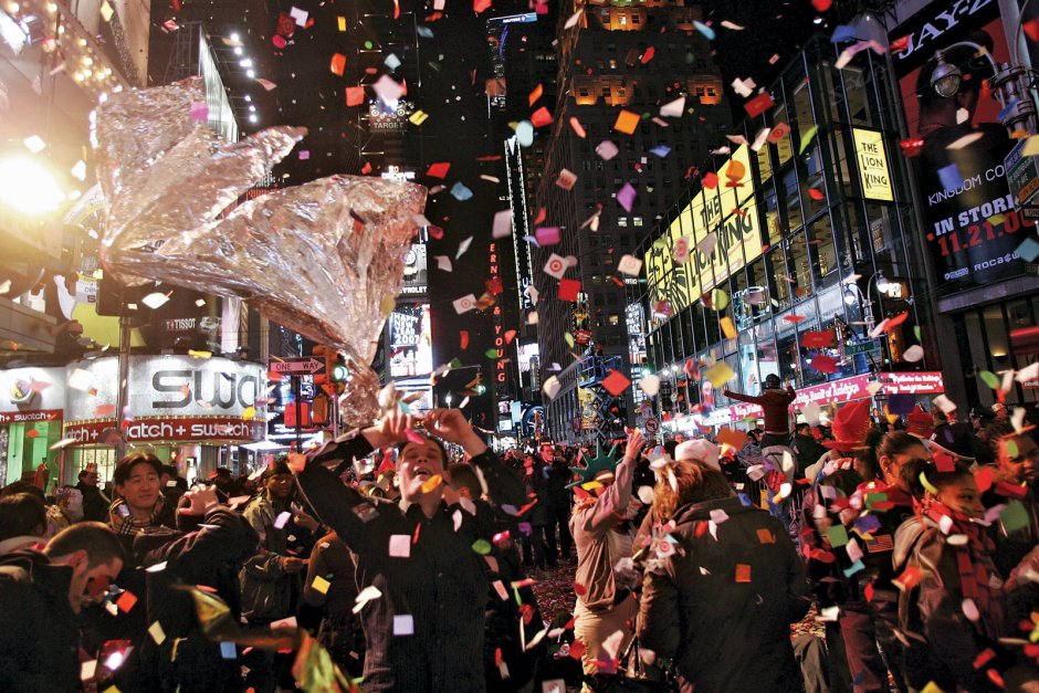 Нью Йорк новый год тайм сквер