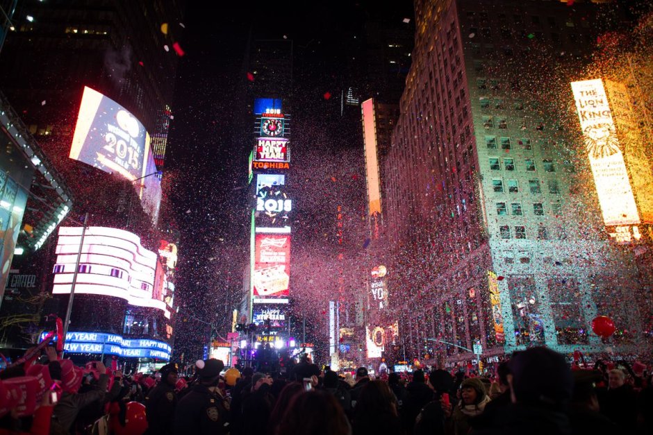 Новогодний Нью-Йорк Таймс сквер