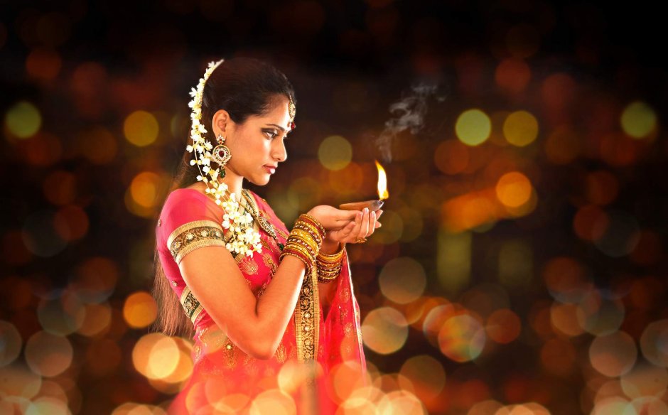 Красивые women indian Diwali
