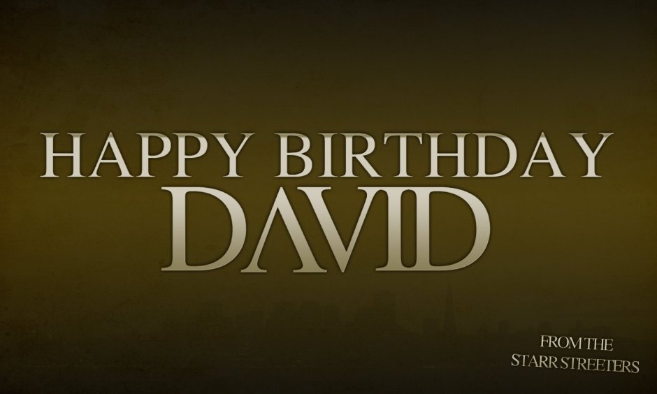 С днём рождения Давид