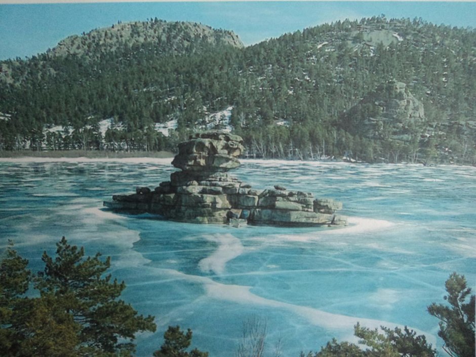 Озеро Боровое Казахстан зима