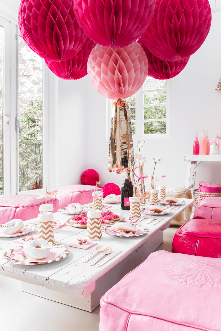 Розовые блюда для розовой вечеринки