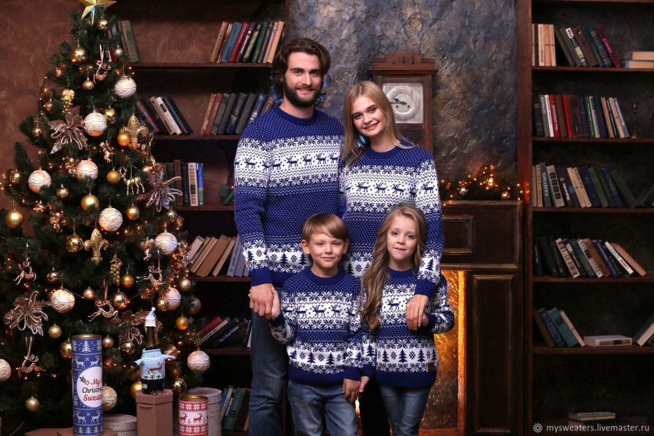 Одежда для фотосессии семейной новогодней
