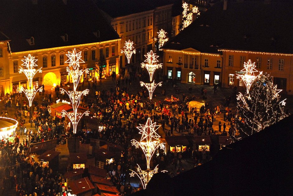 Ратушная площадь Копенгаген в Рождество