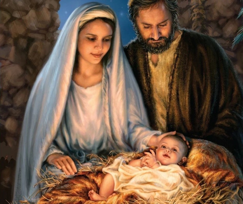 Иосиф и Мария рождение Христа