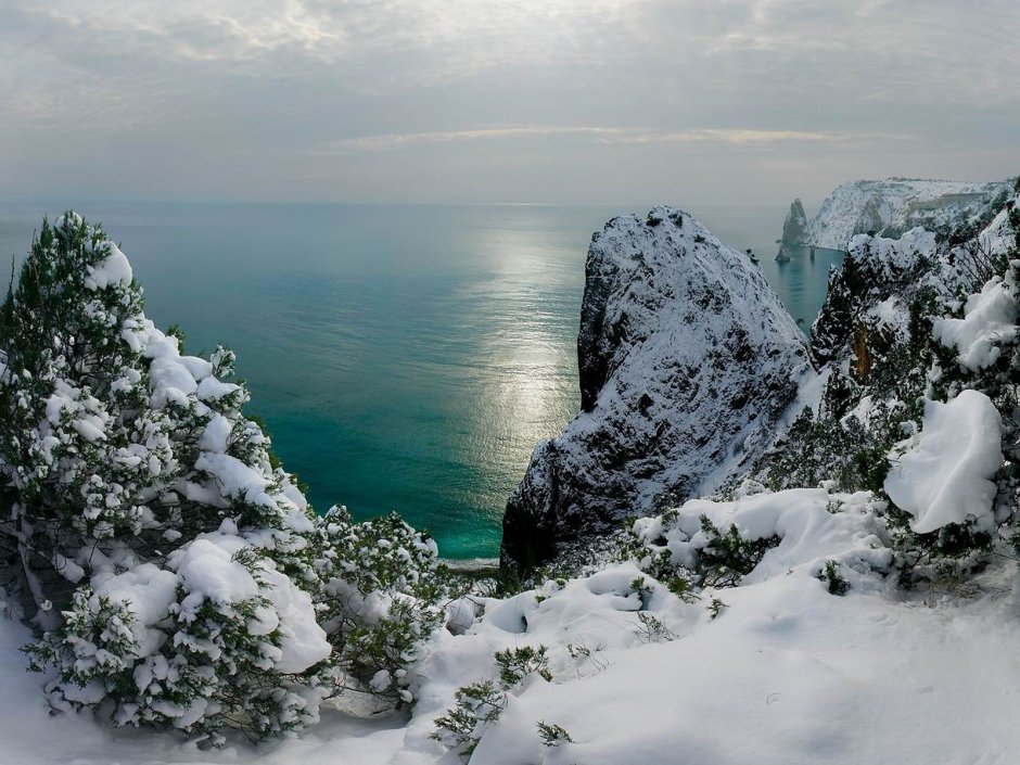 Дед Мороз на море в к Крыму
