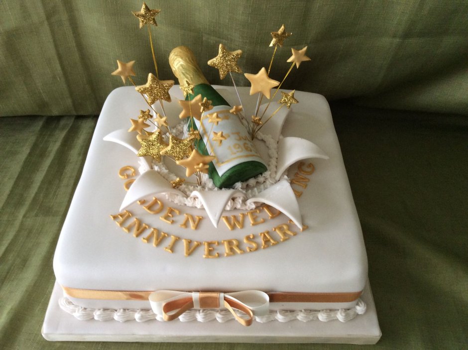 Торт 50 лет Золотая свадьба