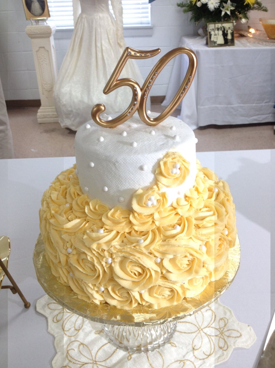 Торт прямоугольный на юбилей свадьбы