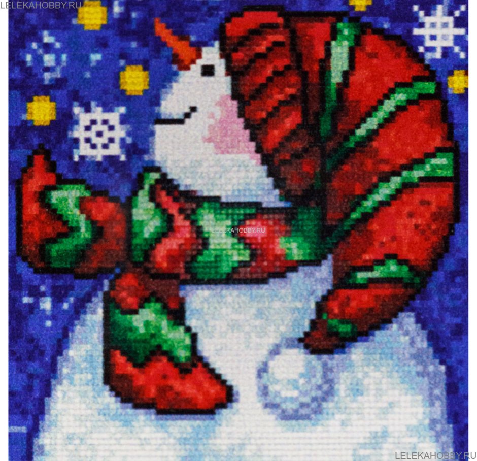 Алмазная мозаика Снеговик