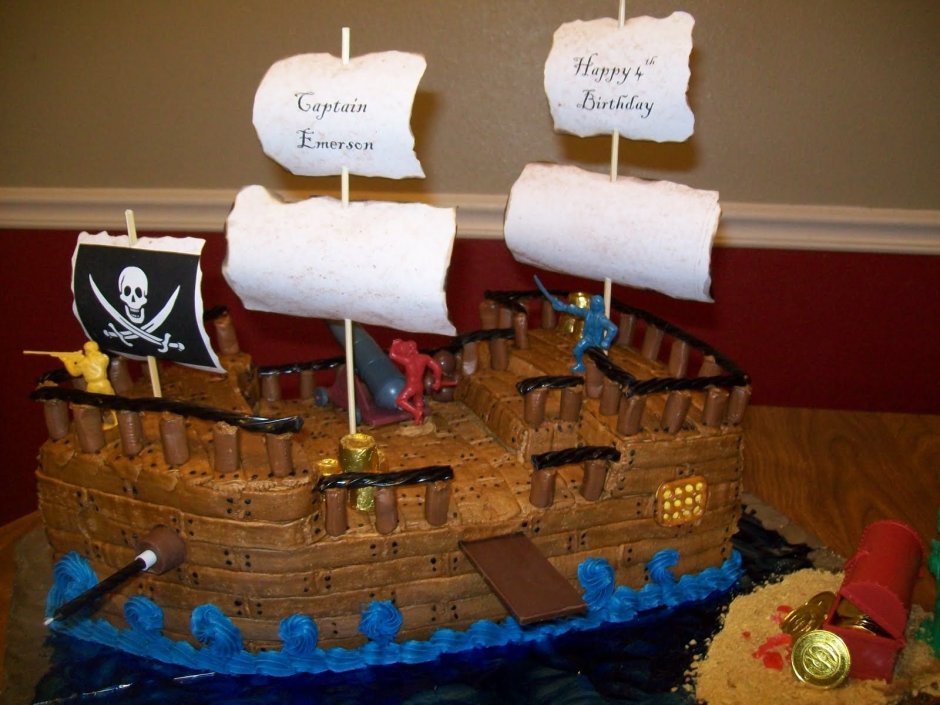 Торт пиратский корабль