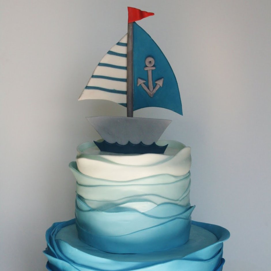 Торт в стиле моря
