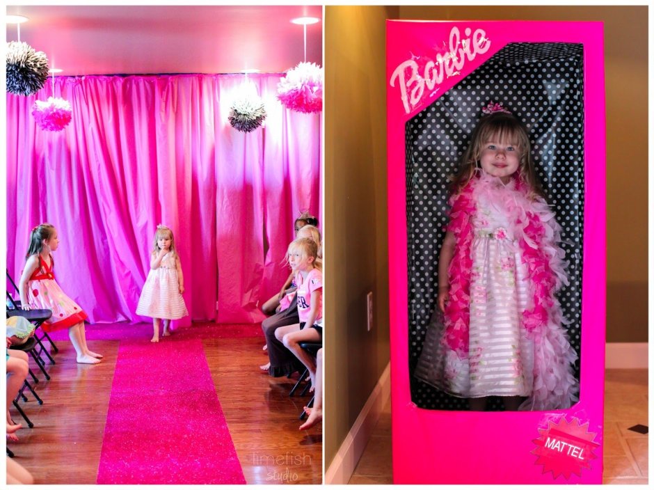 Пэрис Хилтон в платье Barbie