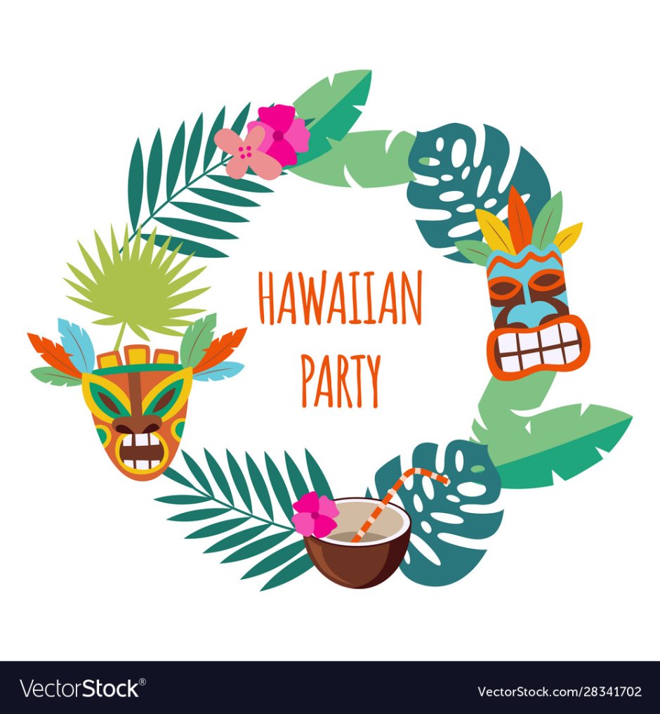 Гавайская вечеринка баннер
