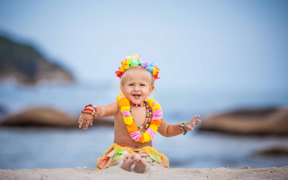 Фотосессия малыша в гавайском стиле