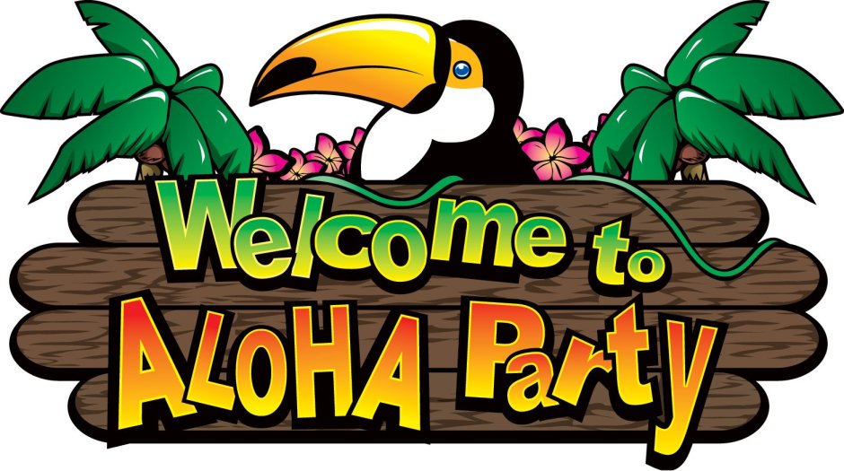 Гавайская вечеринка надпись