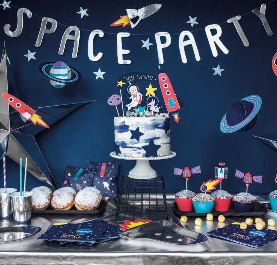 Плакат вечеринка космос
