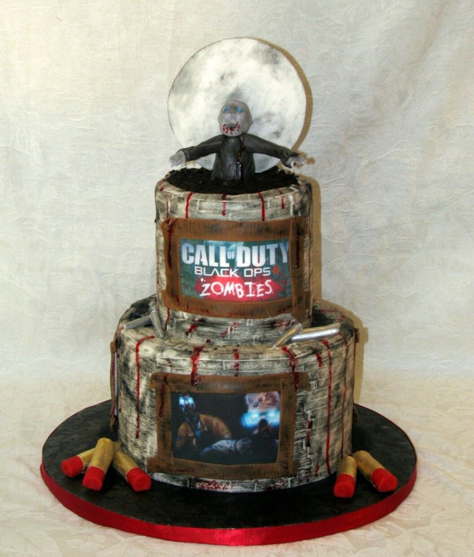 Торт на тематику зомби апокалипсис