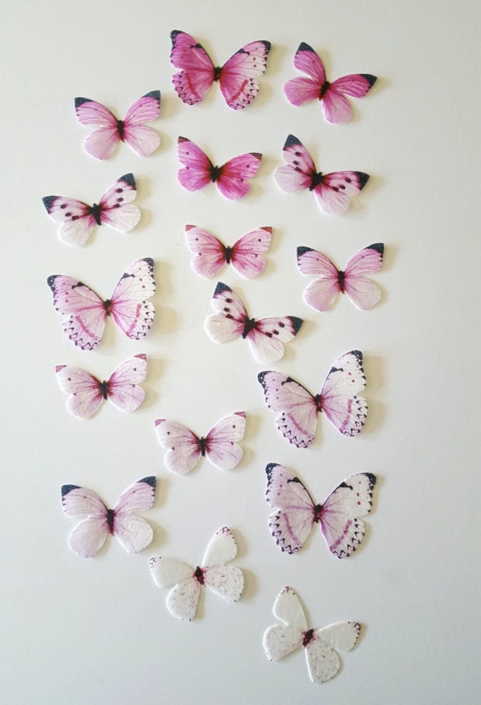 Бабочки из вафельной бумаги