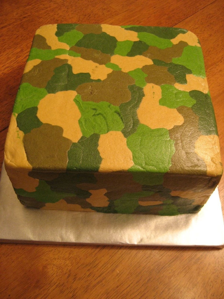 Кремовый камуфляжный торт