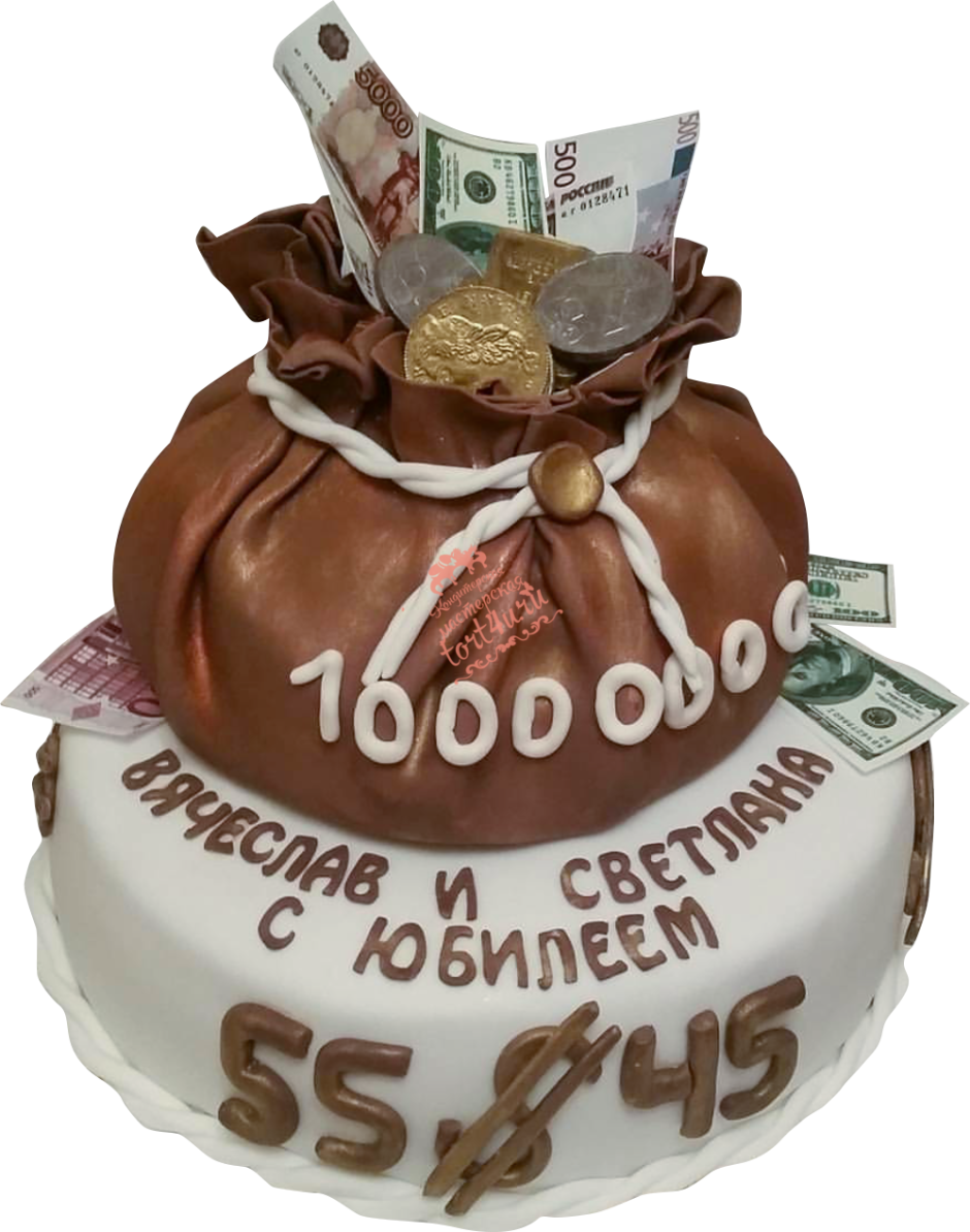 Картинка для торта мешок с деньгами