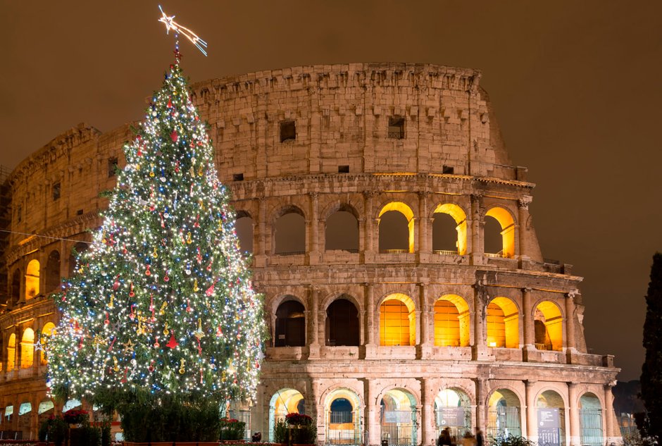 Рождественская елка Италия Рим