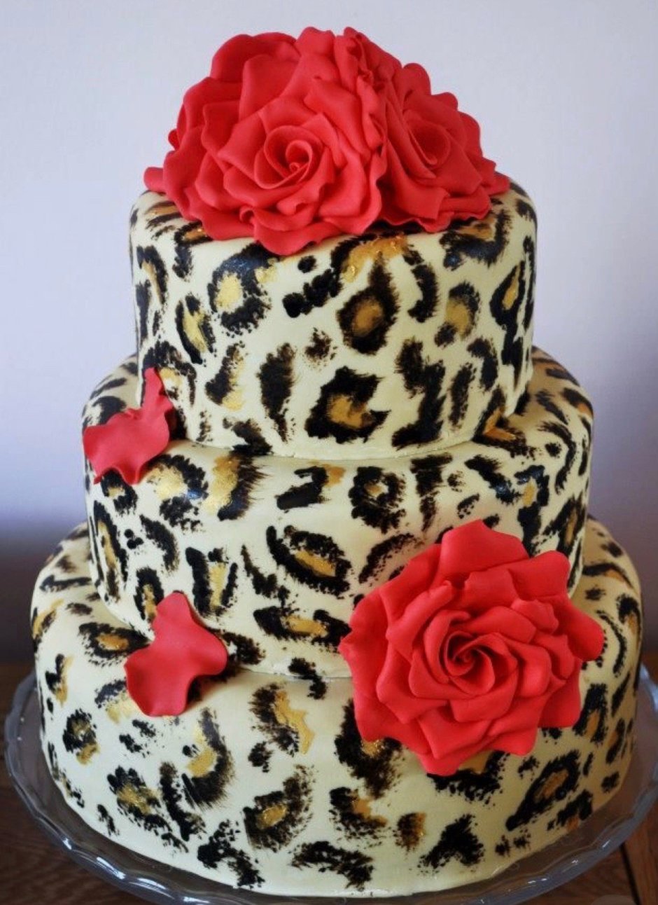 Тортики с леопардовым цветом