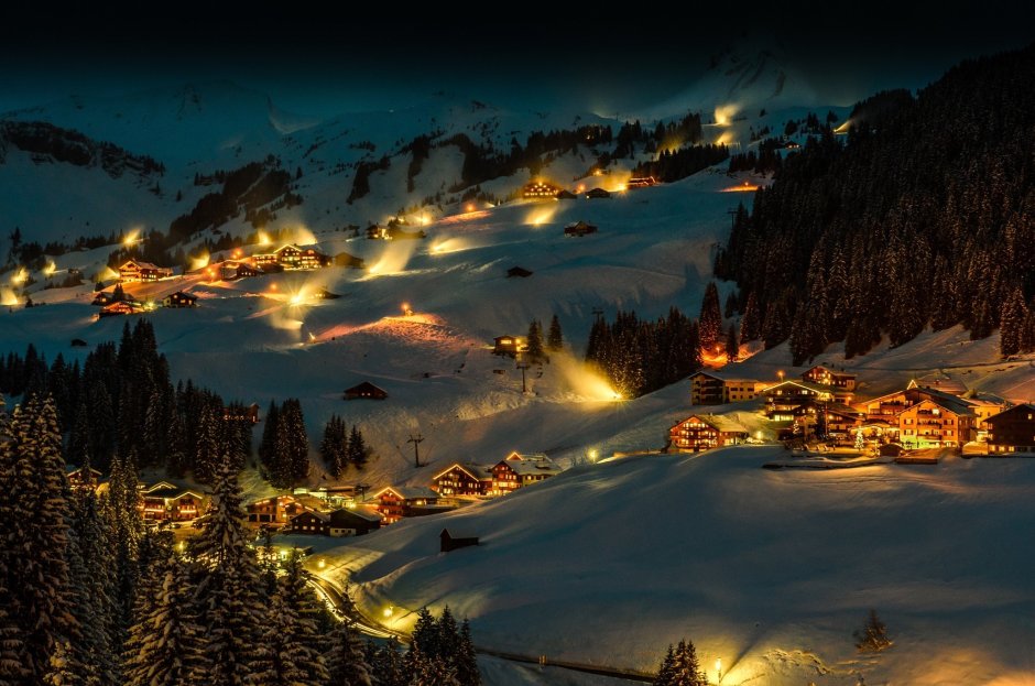 Дамюльс, Австрия зимой
