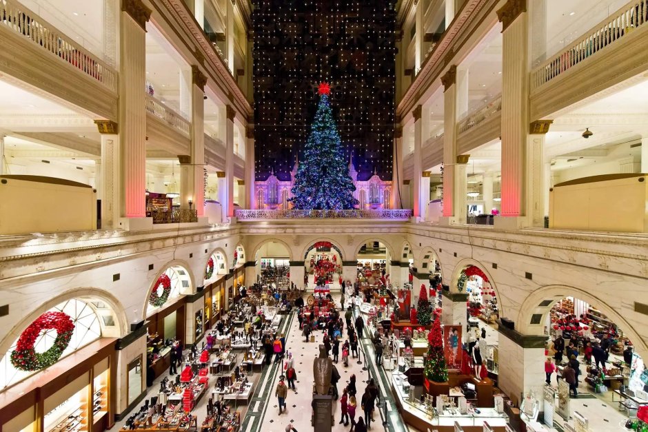 Рождество в торговом центре Америка