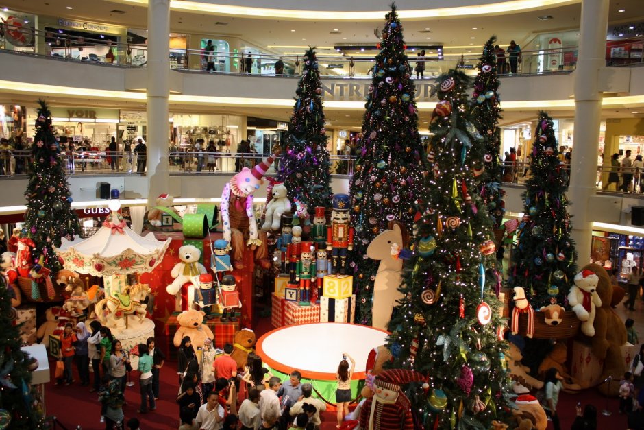 Торговые центры в США на Рождество