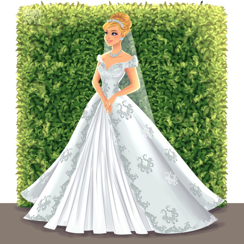 Золушка в свадебном платье Дисней