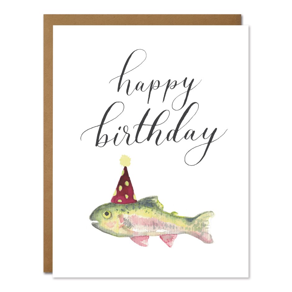 Минималистичная открытка с днем рождения
