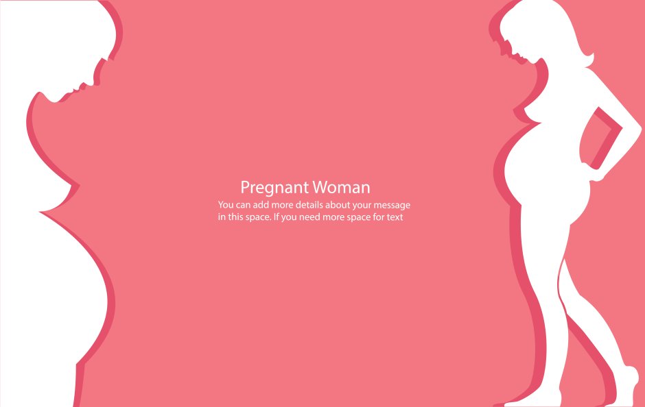 Беременная женщина иллюстрация розовый