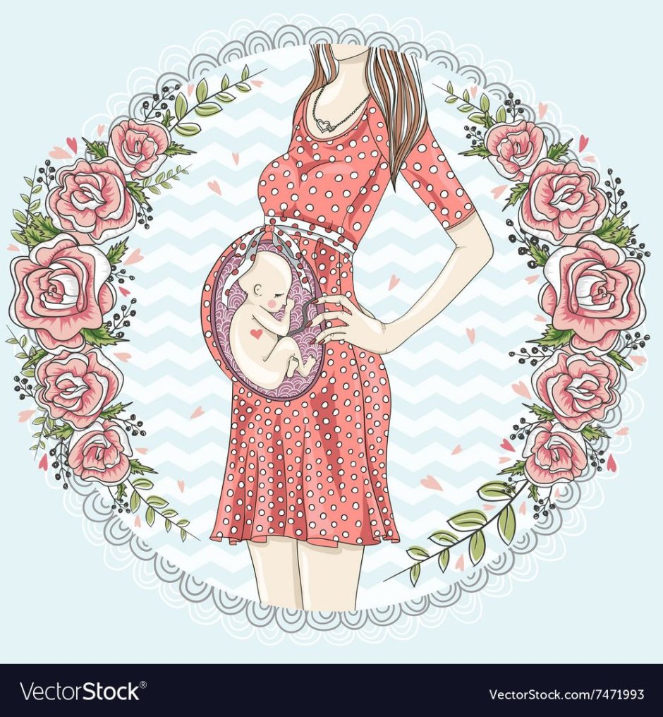 Силуэт беременной женщины для скрапбукинга