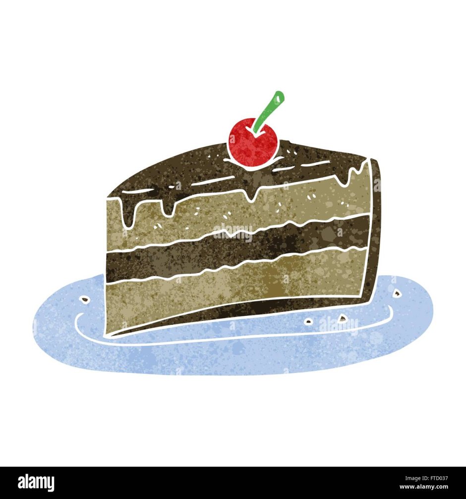 Большой кусок торта иллюстрация