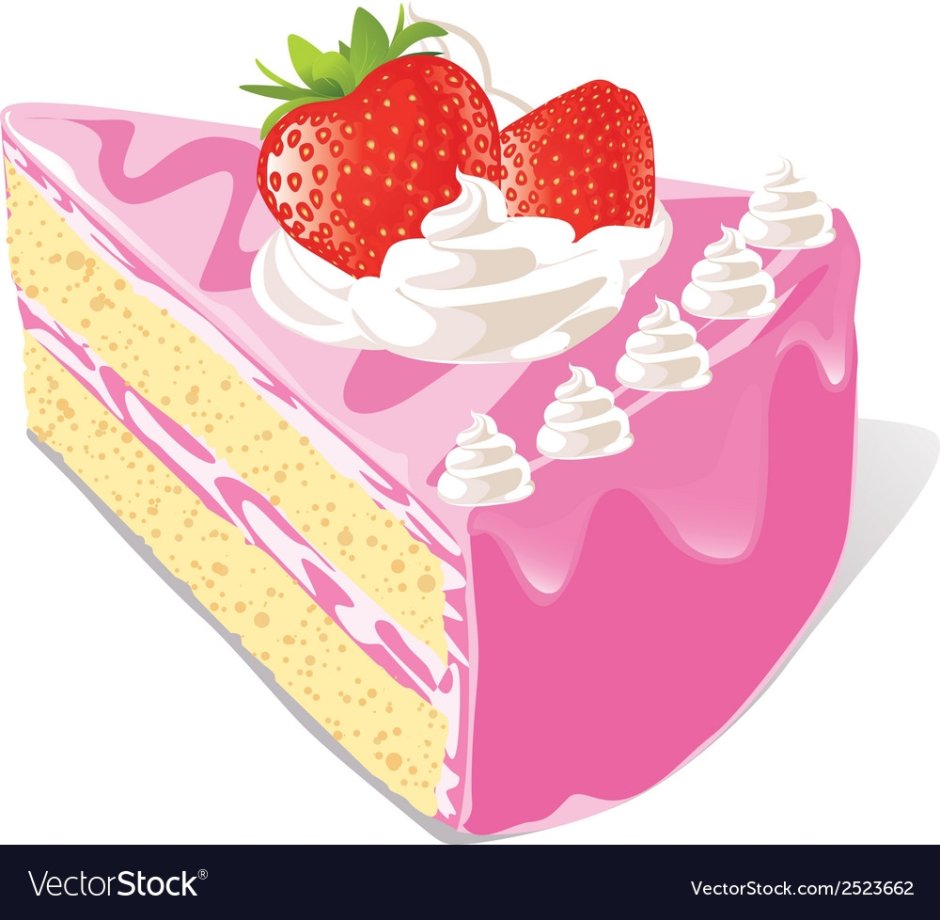 Нарисованный кусок торта