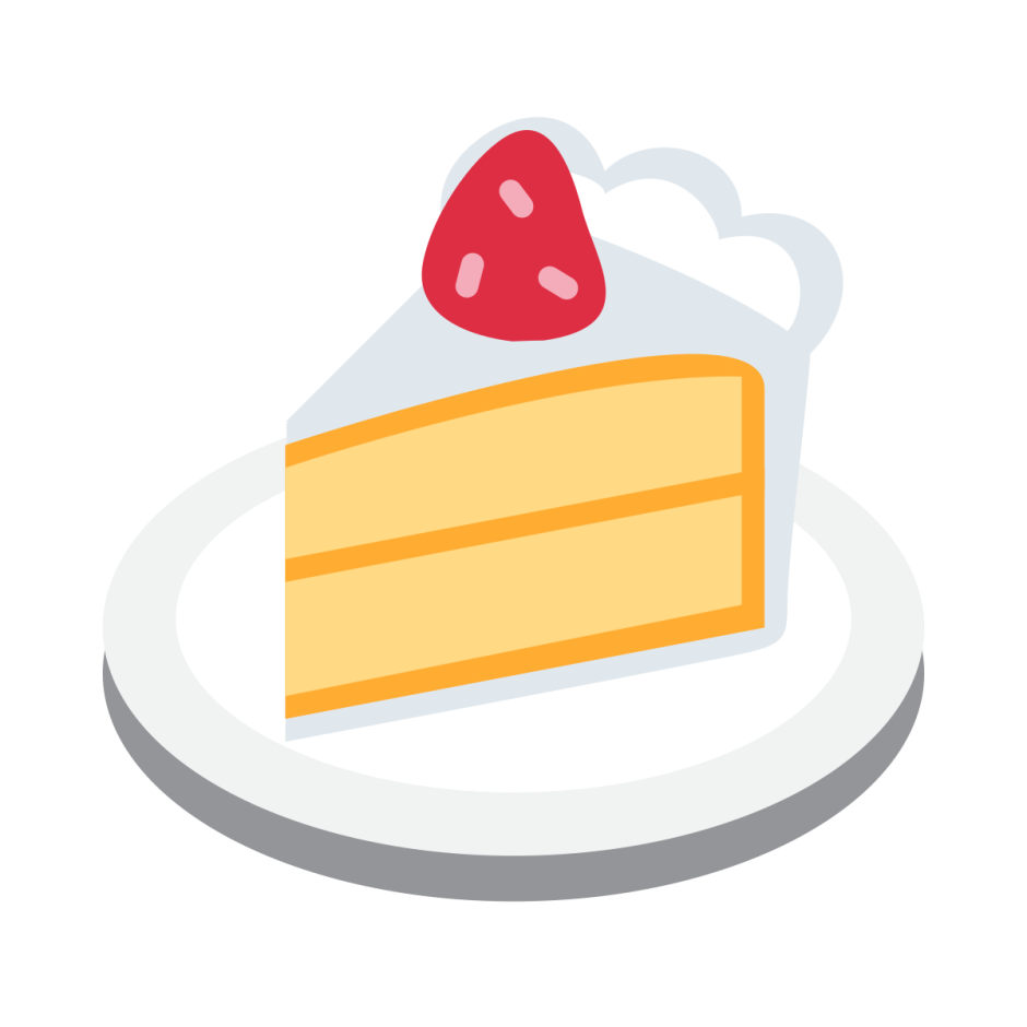 Кусок торта с ягодами