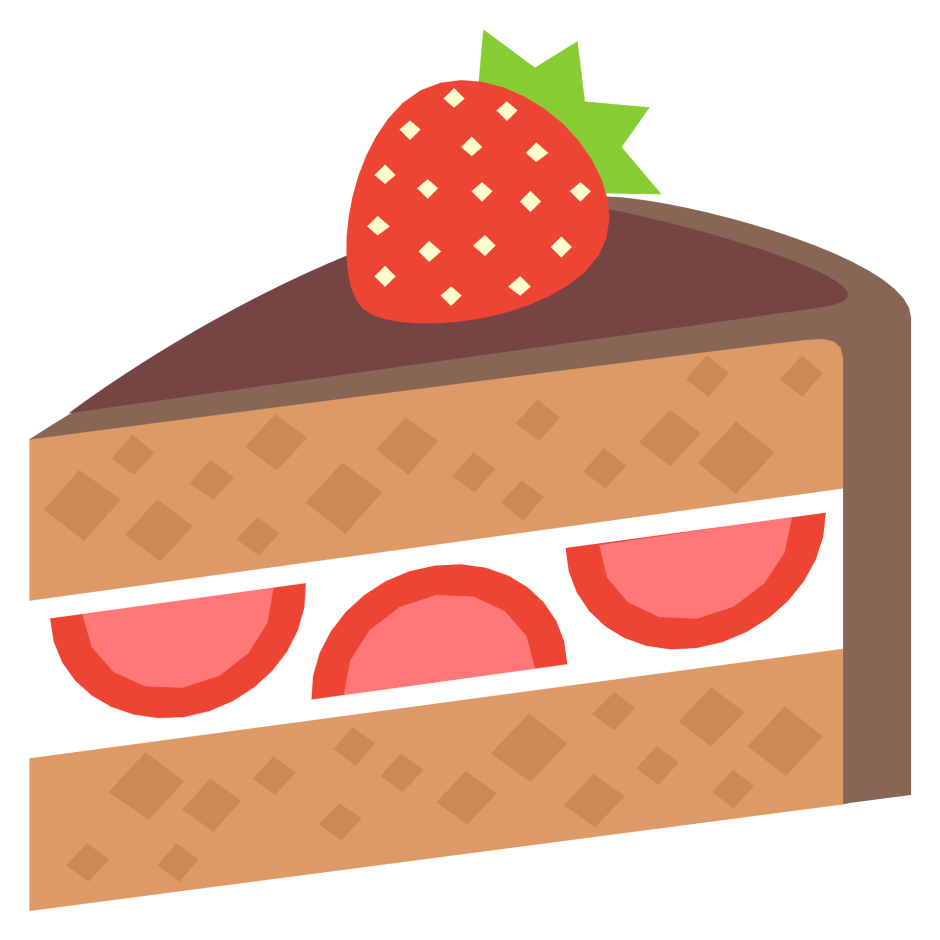 Кусочек тортика с ягодами
