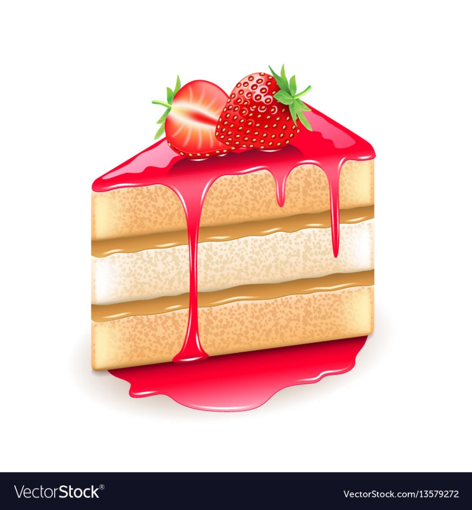 Кусок торта сбоку
