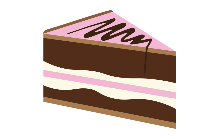 Кусочек торта мультяшный
