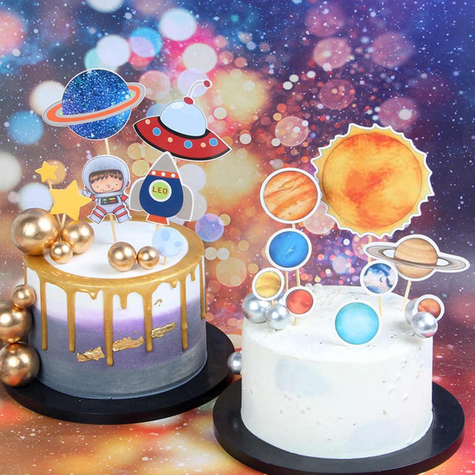 Декор торта космос