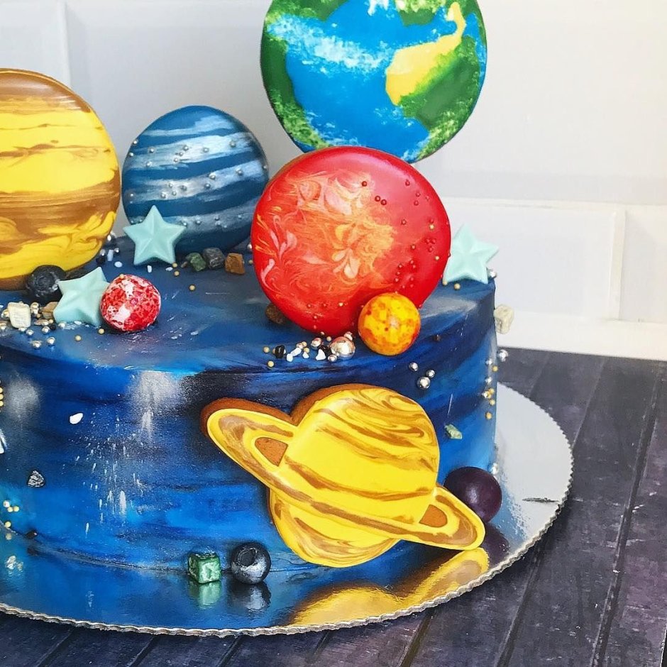 Тортики в стиле космос