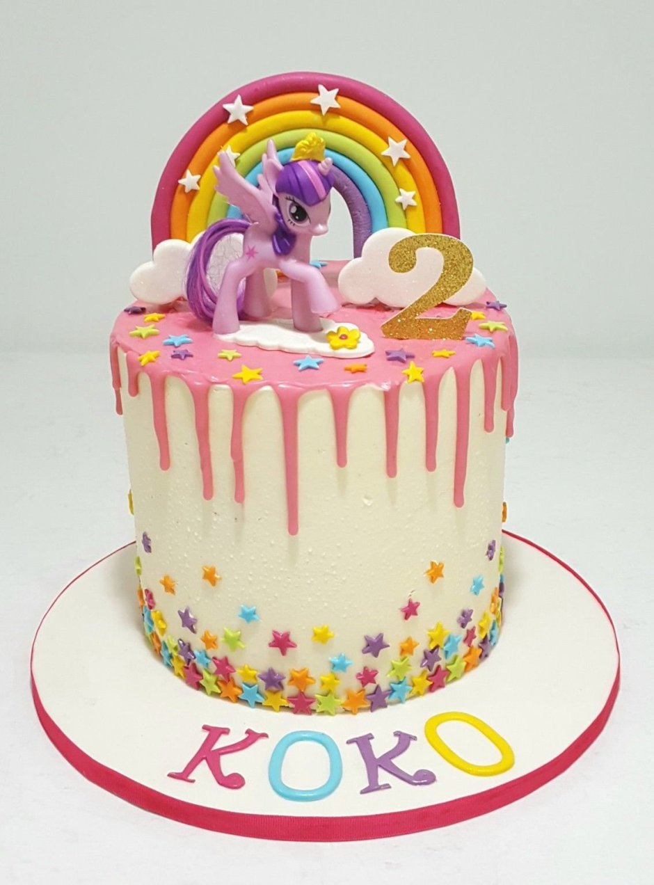 Радужный торт с пони