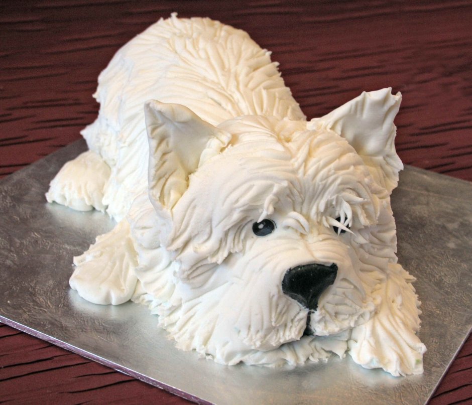 Торт в форме собаки