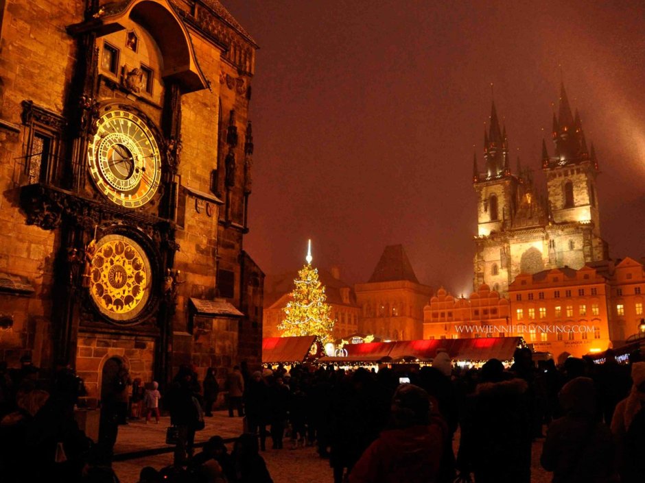 Новогодняя елка в Чехии