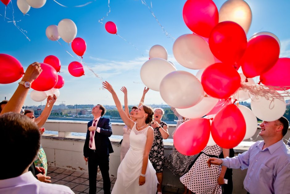 Свадьба с воздушными шарами