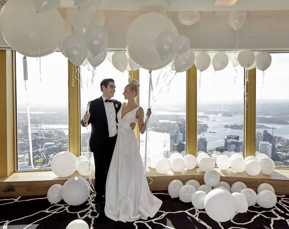 Украшение свадьбы воздушными шарами